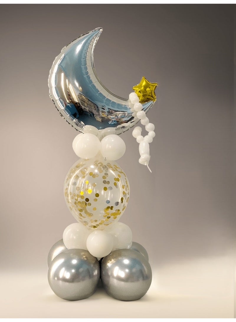 زينه رمضان بالونات هلال ونجمة بتصميم أنيق للطاولات والمداخل - زينه رمضان للمنازل و الحفلات - Image 2